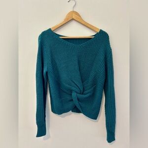 Women’s Knit Pullover Sweater with Knot